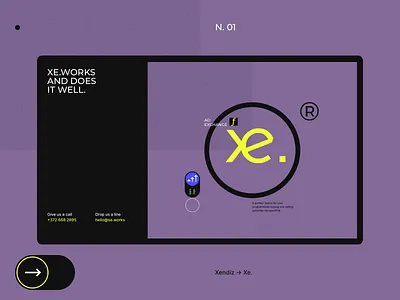 Xe.works design flat identity illustration logo minimal type typography ui web