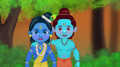 Ram Krishna Illustration 2d animation cartoon digital illustration graphic design illustration sketch vector
