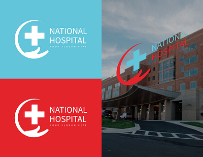 NATIONAL HOSPITAL branding design illustration logo