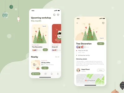 Christmas Concept app app mobile christmas design event home homepage ui ui design workshop xmas