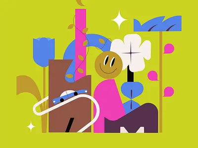 Doodle 2d abstract art direction branding building city design doodle drawing flat flatdesign flower graphic design illustration motion graphics vector