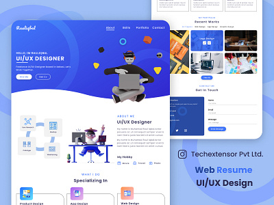 Online CV appdesign cv online cv resume ui uiux user experience user interface userexperience ux webdesign