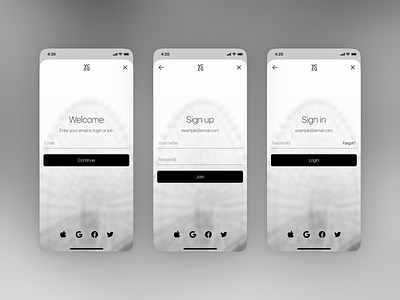 Login screen log in login mobile sign in sign up signin signup ui
