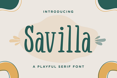 Savilla - Playful Serif cartoon children display fairytale family font fun playful serif