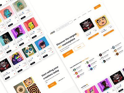 Hixo - NFT Marketplace banking blockchain concept crypto defi design figma figmadesign finance marketplace nft ui