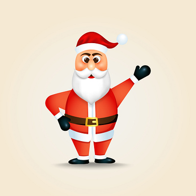 Cute santa claus vector illustration santa claus stand and smile 3d animation claus flat illustration flat vector graphic design hand draw happy new year illustration logo merry christmas motion graphics santa