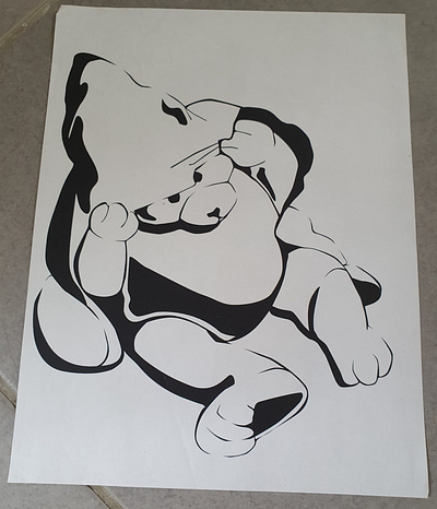 Black and White bear graphic design