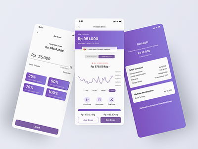 Gold Investment App app clean ui design finance investment ui uiux