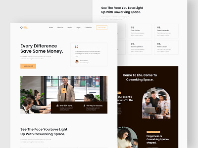 Offile - Coworking & Creative Space Landing Page illustrator