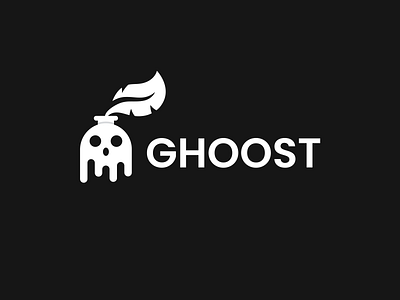 Ghoost art branding clever combination logo combination mark communications creative design designer ghost logo graphic design illustration logo logodesigner logos quill storys vector writers writing logo