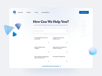 Clickyab Knowledge Base ad ads advertisment blue clickyab design faq knowledge base knowledgebase landing minimal ui ui design ux ux design web design