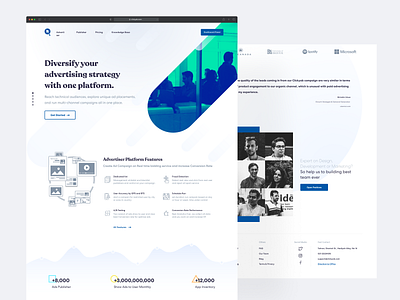 ClickYab Landing Page careers clickyab design footer header interface landing landing page minimal ui design ux design web web design