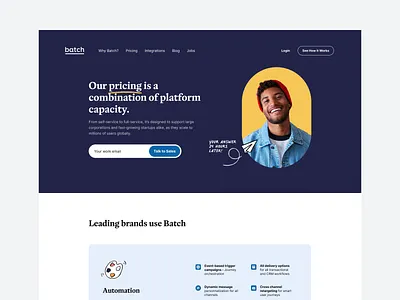 Batch Landing Pages agency art direction branding colors design desktop graphic design hero illustration interface landing pages startup ui ux web webdesign website