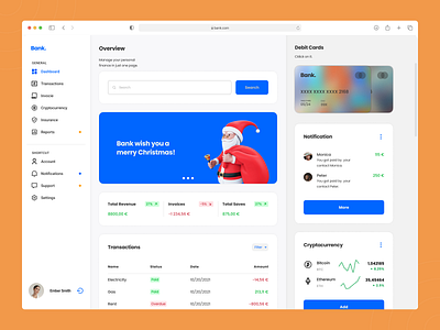 Bank | Web Dashboard UI admin app bank branding crypto dashboard design graphic design logo typography ui ux vector