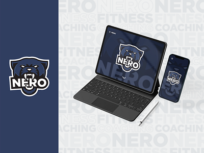 Nero | Logo and Brand Design animal logo badass logo bench brand branding coaching design design agency dumbbells esports fitness graphic design health logo logodesign motivation panther logo sports training workout