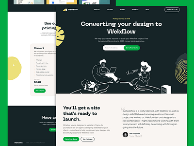 Webflow Development Studio Landing Page company profile illustration landing page marketing page microsite mobile responsive. responsive ui user interface ux web builder webflow webflow development website wordpress