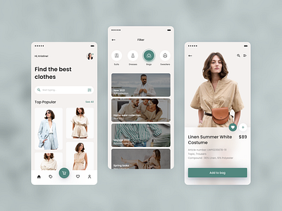 Wahool Shop - E-Commerce Mobile App (UI Concept) app clothing concept design eccomerce flat minimal shop ui ui ux ux womens