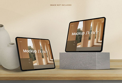 Tablet Mockup Realistic Device abstract application clean design device devices display isometric mockup phone presentation realistic screen simple smartphone tablet ui ux web webpage
