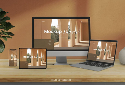 Multi Device Realistic Mockup abstract clean device display laptop mac macbook mockup phone phone mockup presentation realistic simple smartphone theme ui ux web webpage website