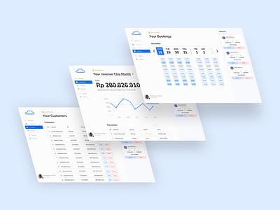 Caroutine | Dashboard booking dashboard revenue ui ux