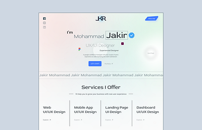 Personal Portfolio Header Design branding design landing page design mobile app design mobile ui ui ui design web design