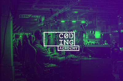 Coding Academy Logo academy branding code design graphic design logo ui