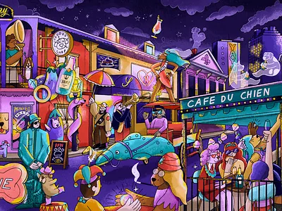 Yayhound New Orleans Collection design illustration