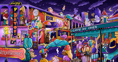 Yayhound New Orleans Collection design illustration