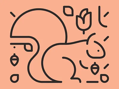 Squirrel animal icon nature pictogram squirrel wildlife