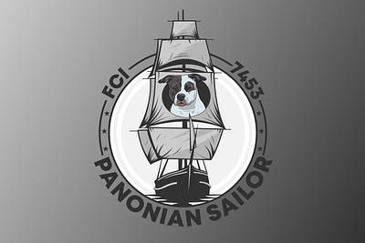 Panonian Sailor adobe illustrator american americanstaffordshireterrier animation art branding design dog graphic design graphicdesign illustration logo panonian sail serbia ship stafford ui ux vector