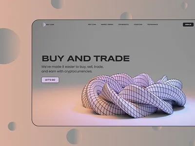 BC Crypto Exchange crypto exchange cryptocurrency figma intro section lp minimalism ui