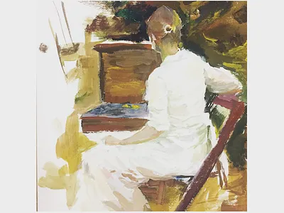 White Dress - Oil Painting