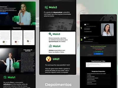 Landing page para lançamento de curso online graphic design landing page ui ux web designer