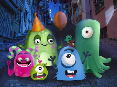 Cute Monsters buy cute design illustration monsters