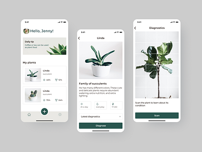 Plants growing app app appdesign application design mobile plants growing app plantsapp ui uiapp ux uxapp