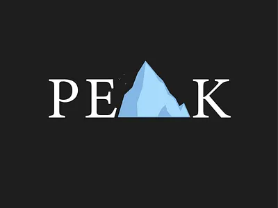 "PEAK" Logo adobe creative graphic design illustration logo minimalist northern areas tourist typography