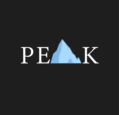 "PEAK" Logo adobe creative graphic design illustration logo minimalist northern areas tourist typography