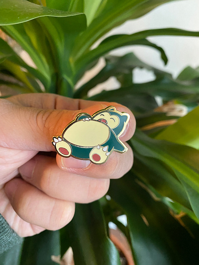 Snorlax Hard Enamel Pin cute pins enamel pin illustration pin pin design pokemon product design snorlax