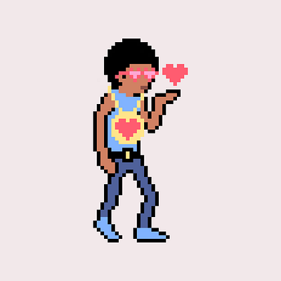 Da Love illustration pixelart