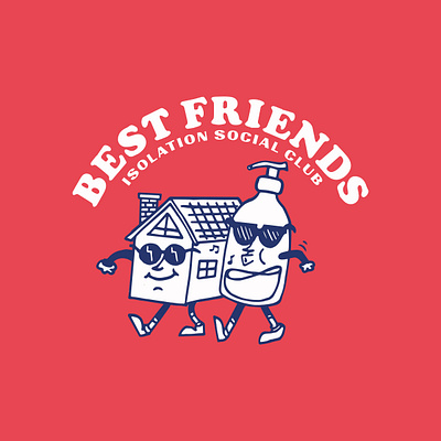 Best friends. apparel design illustration t shirt vector