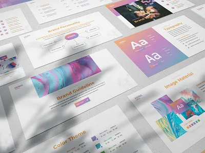 Keiro – BrandBook Presentation Template abstract advertising business presentation colorful company corporate creative design document indentity lookbook marketing media notebook orange powerpoint template profile purple simple slides