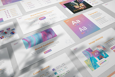 Keiro – BrandBook Presentation Template abstract advertising business presentation colorful company corporate creative design document indentity lookbook marketing media notebook orange powerpoint template profile purple simple slides