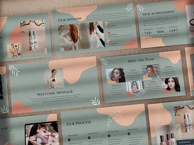 Teressia – Pastel Presentation Template boho brown business presentation creative earthy floral marketing minimal moodboard natural ornament pastel powerpoint template presentation simple slides style teal trend visual