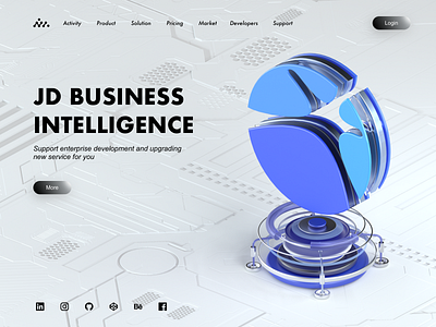 JD BUSINESS INTELLIGENCE BRAND 3d art branding c4d colors design illustration interface logo oc ui ux