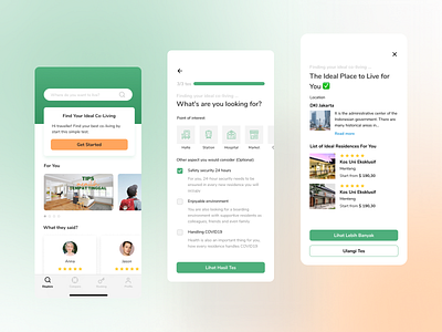 Ideal Living app coliving design living mobile app travel ui ux