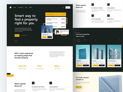 Real Estate - Landing page appartement estate house properties real estate ui webdesign website