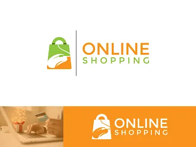 Online Shopping Logo abstract app icon brand identity brand identity development brand mark branding business logo clean design creative logo custom logo design ecommerce graphic design hire logo designer interaction design logo logo design modern logo online shopping shopping