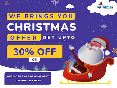 Christmas offer - 30% off on Web/Mobile App development services branding christmas deals christmas offer christmas offer on web designing design discount graphic design mobile app responsive design sale ui