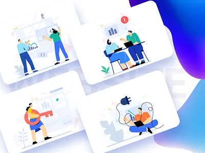 website design illustration ui web