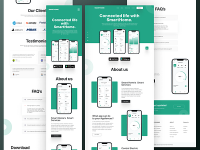 Smart Home website branding graphic design green hero landing site smart smart home smart house ui ux web website